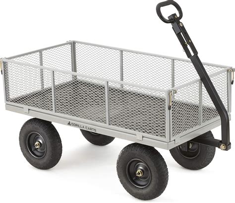 little metal balls in steel utility cart box gorilla|gorilla 2 wheel dump cart.